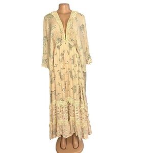 Zury Boho Paisley Metallic Dress